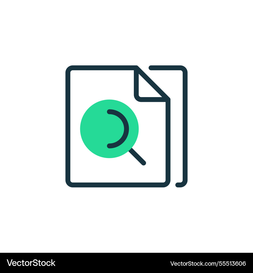 Document review two tone color icon linear style Document review two tone color icon linear style Vector Image