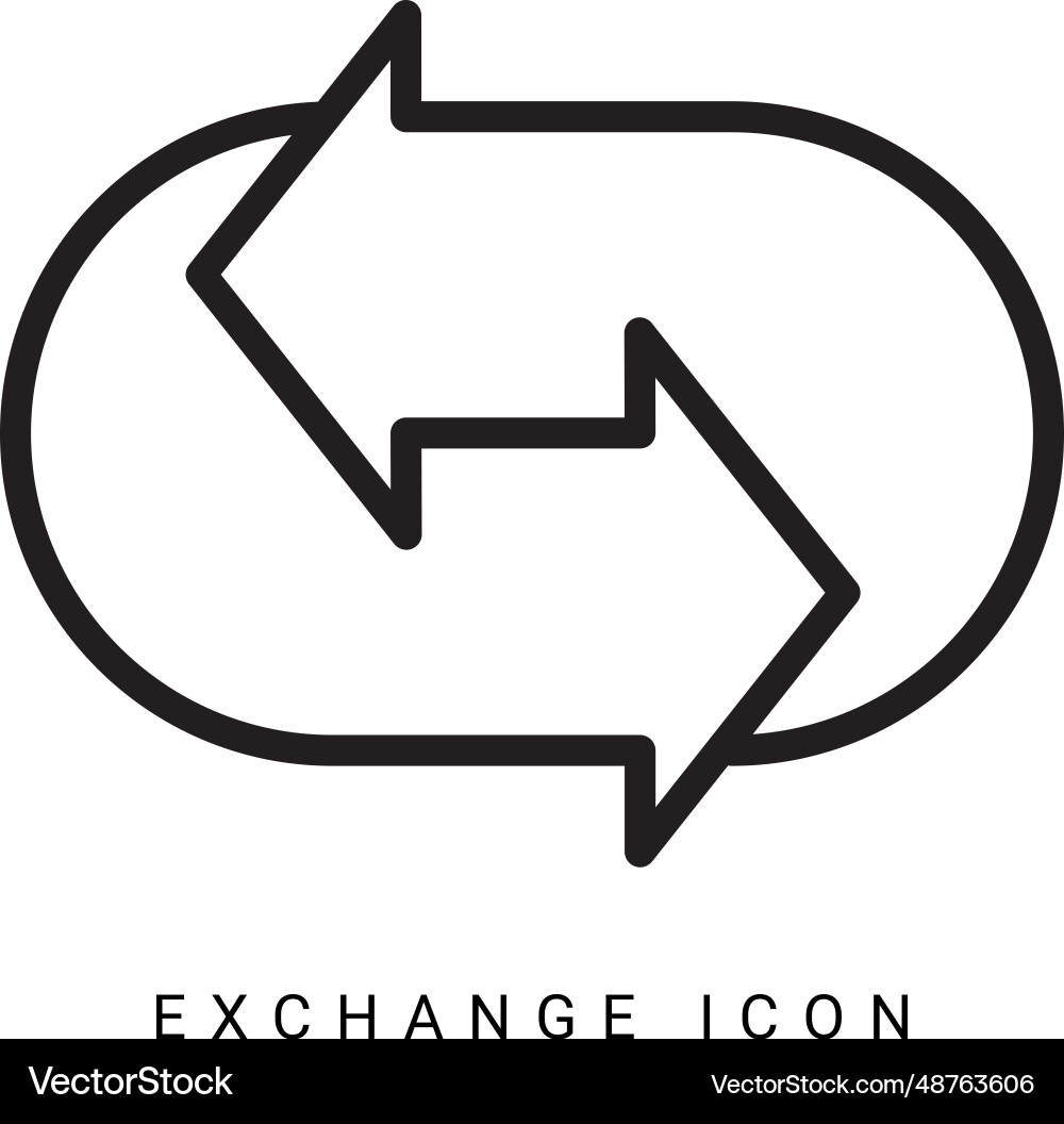 Exchange Arrow Icon - Data Transfer vector image