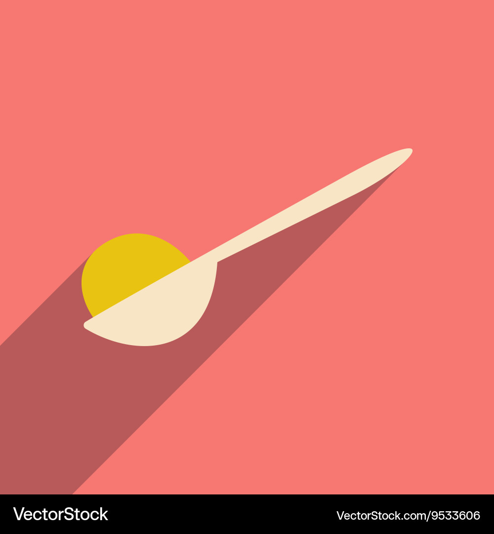 Flat with shadow icon and mobile application ice vector image