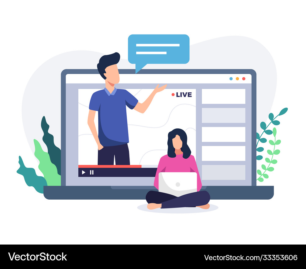 Online Learning Concept vector image
