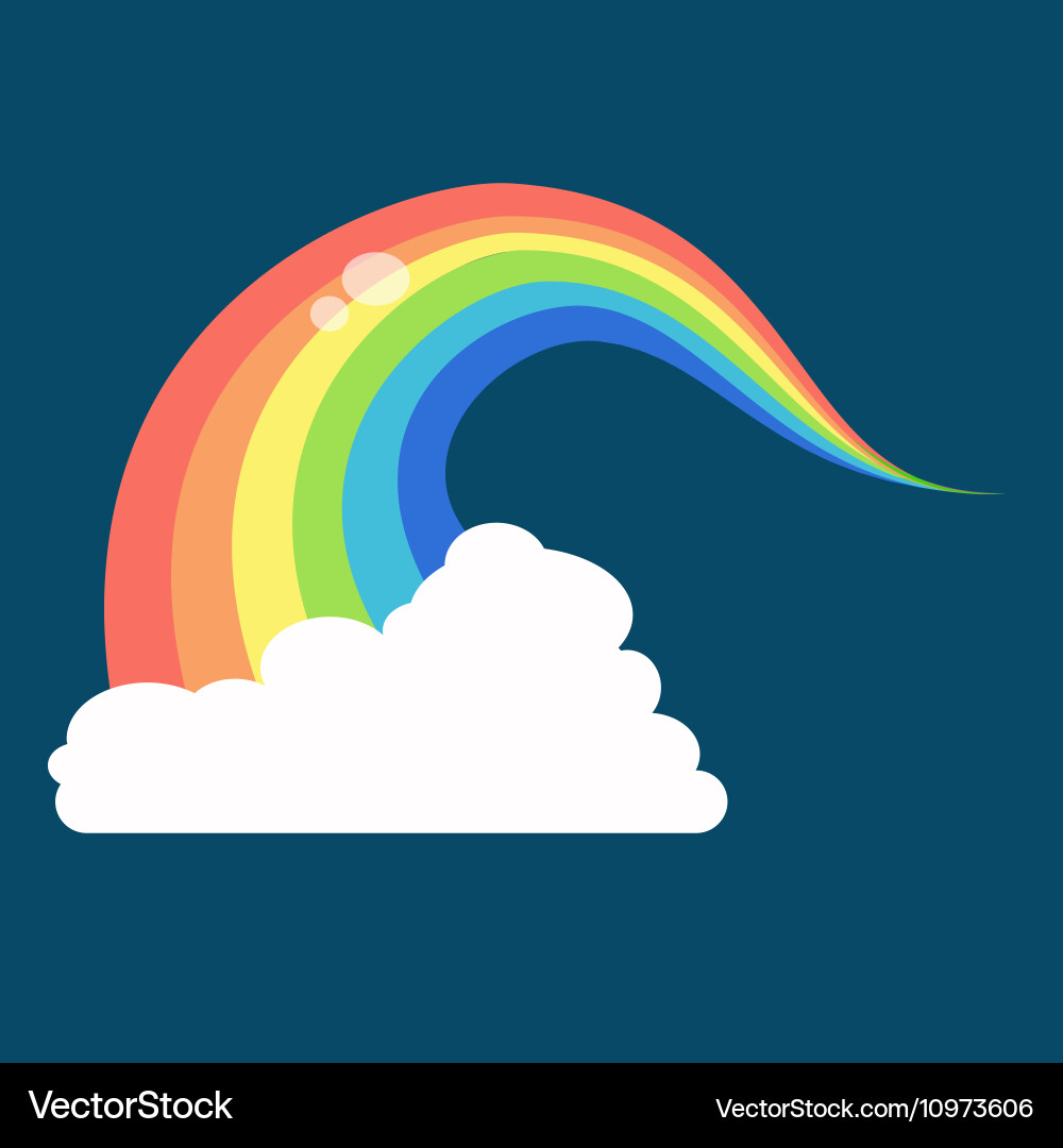Regenbogen Ikone flach lgbt Konzept Bild Vektorbild