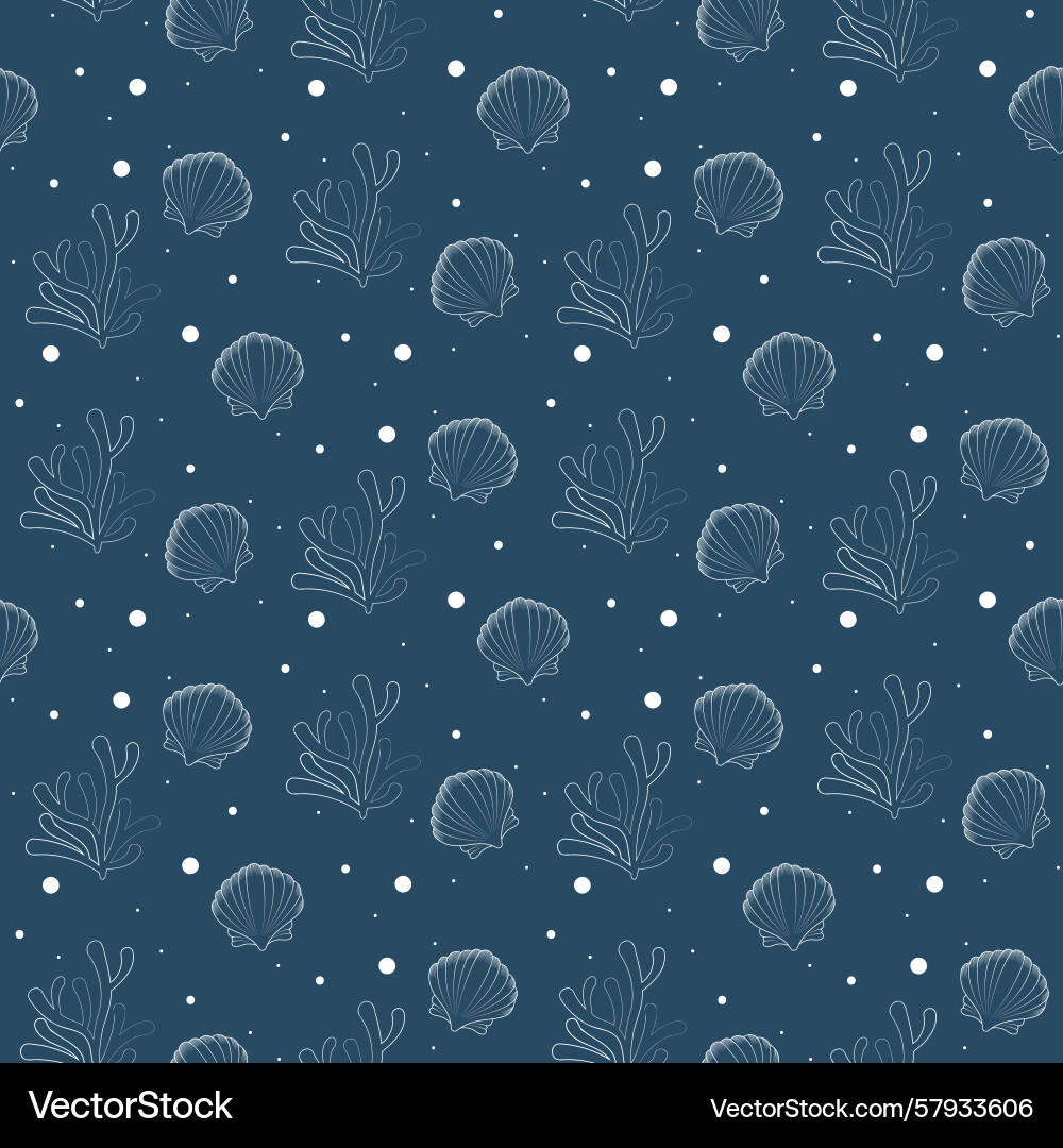Sea shell print Vector Image