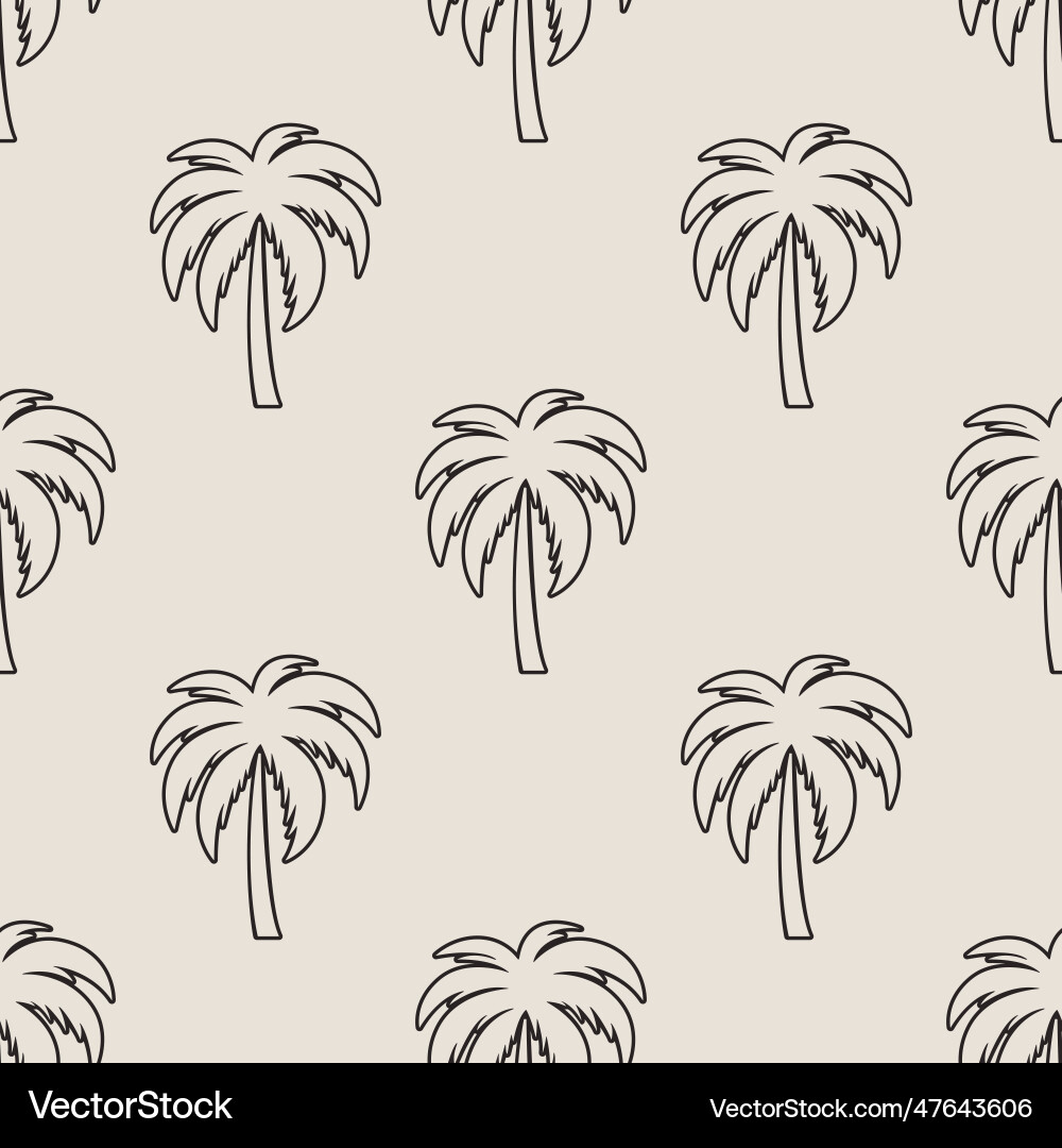 Seamless pattern with palm trees tree Seamless pattern with palm trees tree vector image