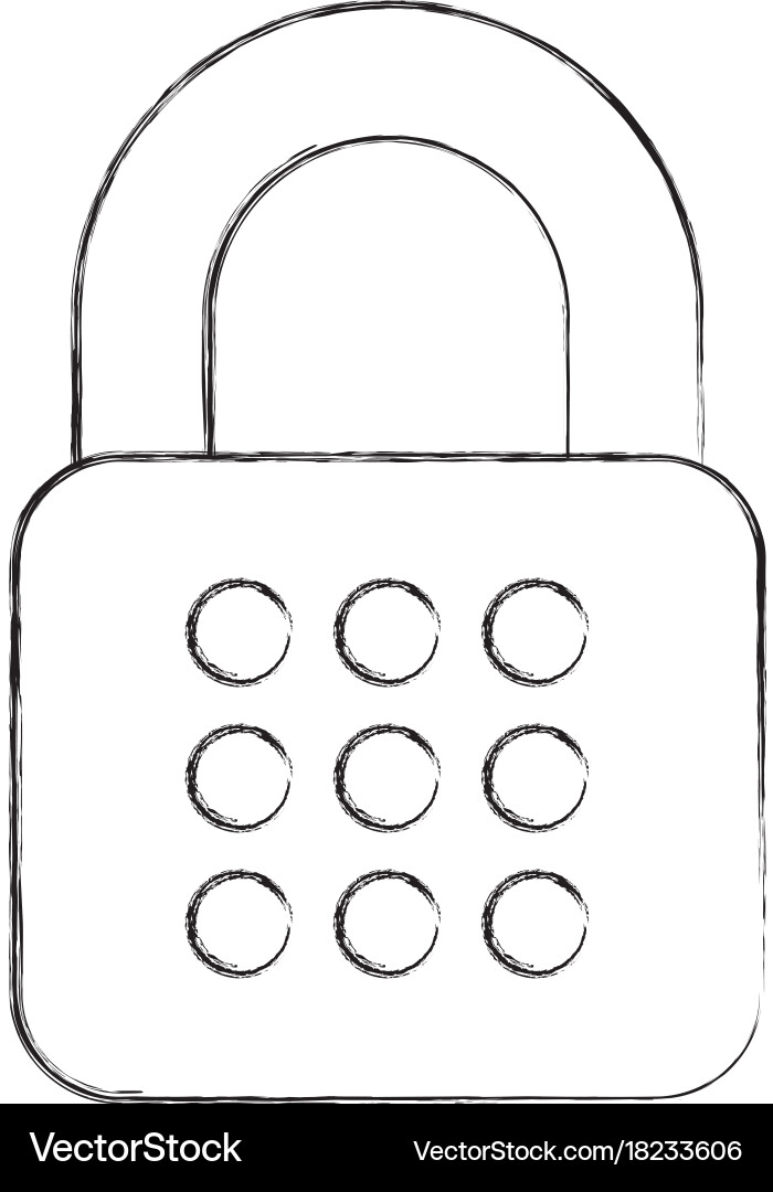 Security digital data password access protection vector image
