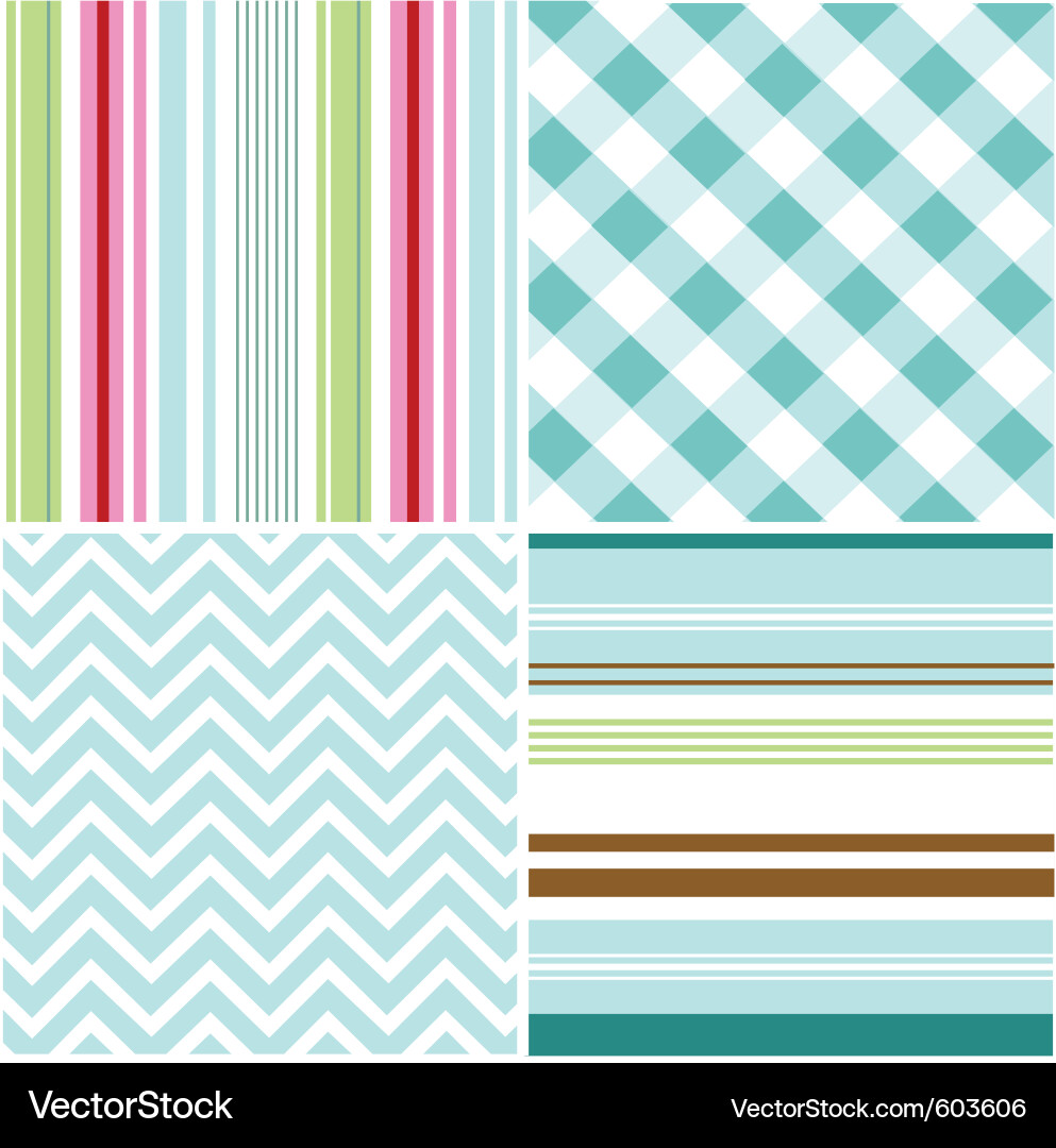 Striped Fabric Patterns Vector Image