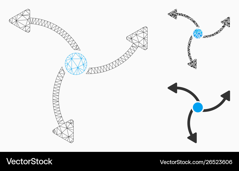 Swirl direction mesh network model Swirl direction mesh network model vector image