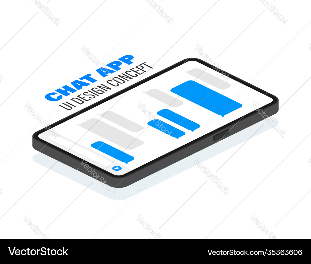 Trendy chat application with dialogue window sms Trendy chat application with dialogue window sms vector image