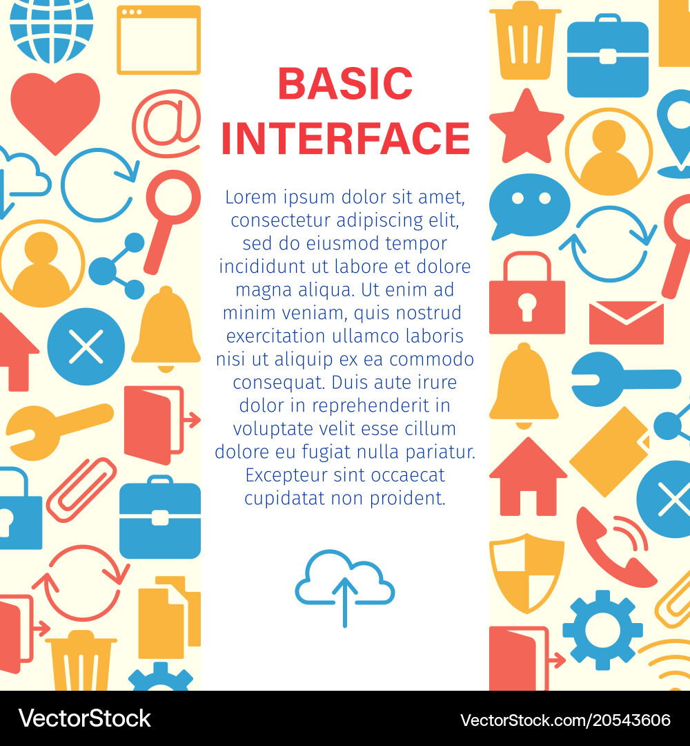 Web and computer basic icons vector image
