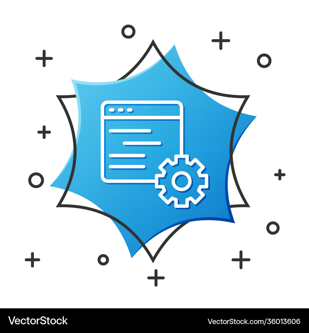 White line computer api interface icon isolated White line computer api interface icon isolated vector image