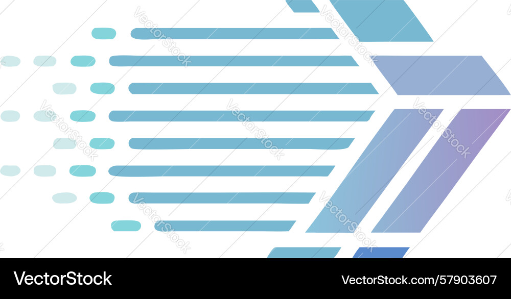 Abstract fast movement arrow icon for speed vector image