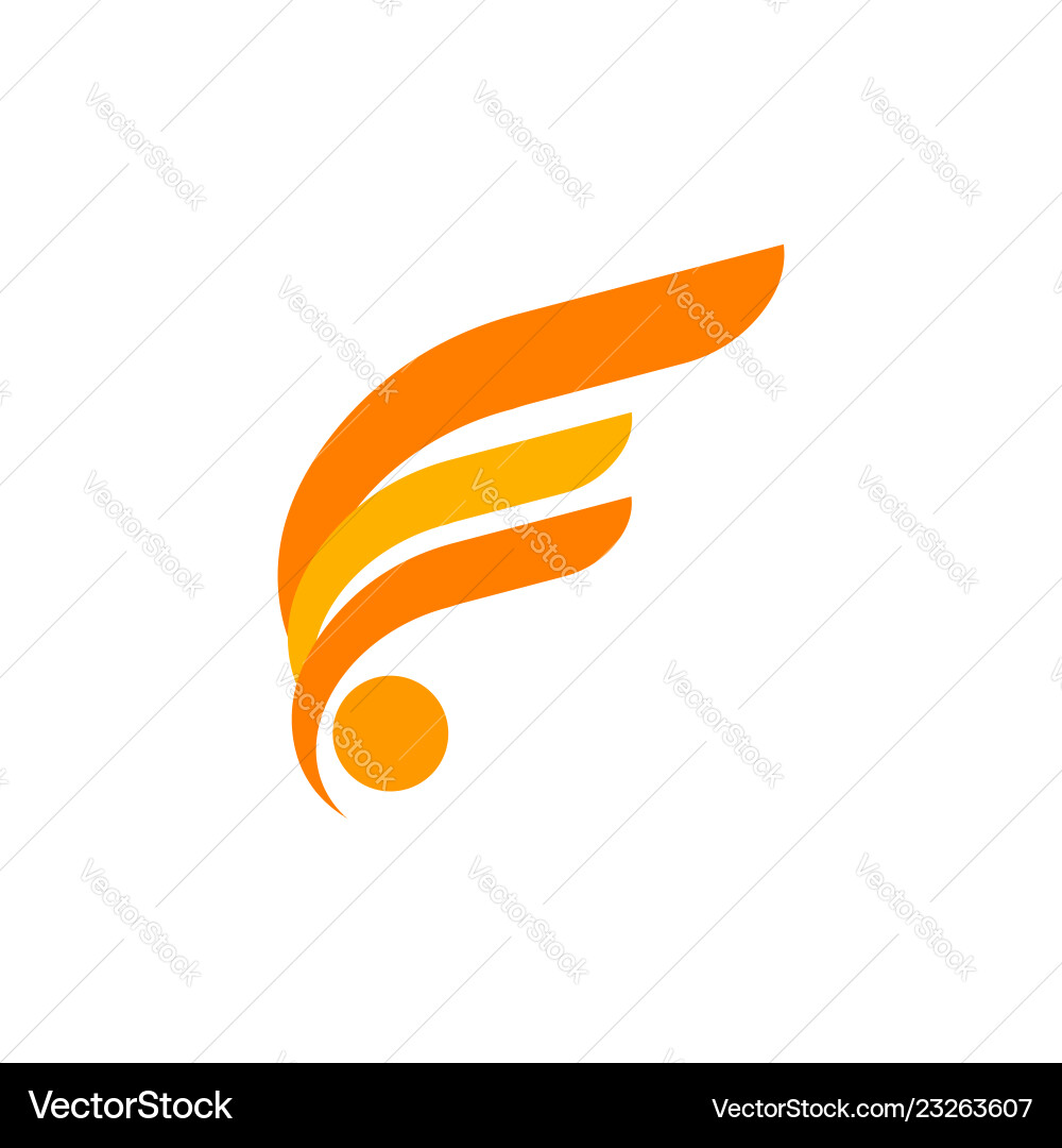 Abstract line shape square logo Vector Image