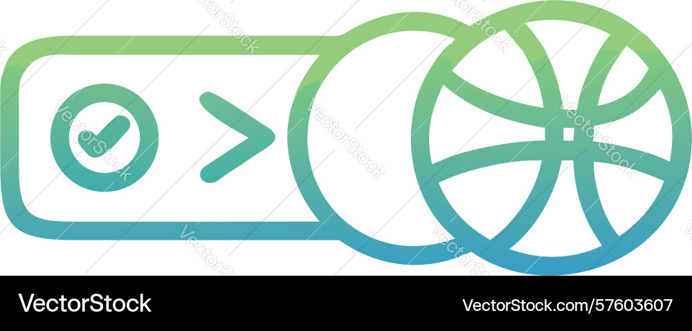 Basketball feature toggle switch icon design vector image