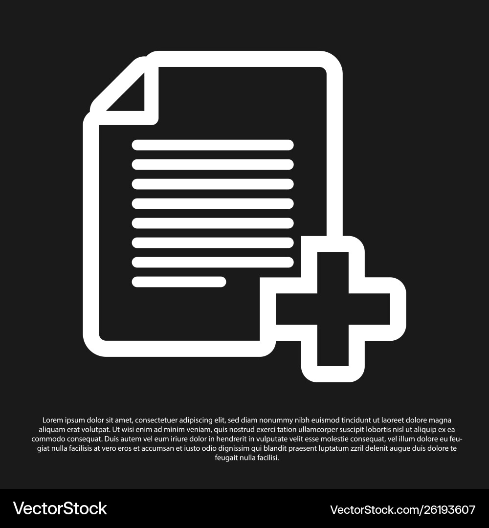 Black add new file icon isolated on Black add new file icon isolated on vector image