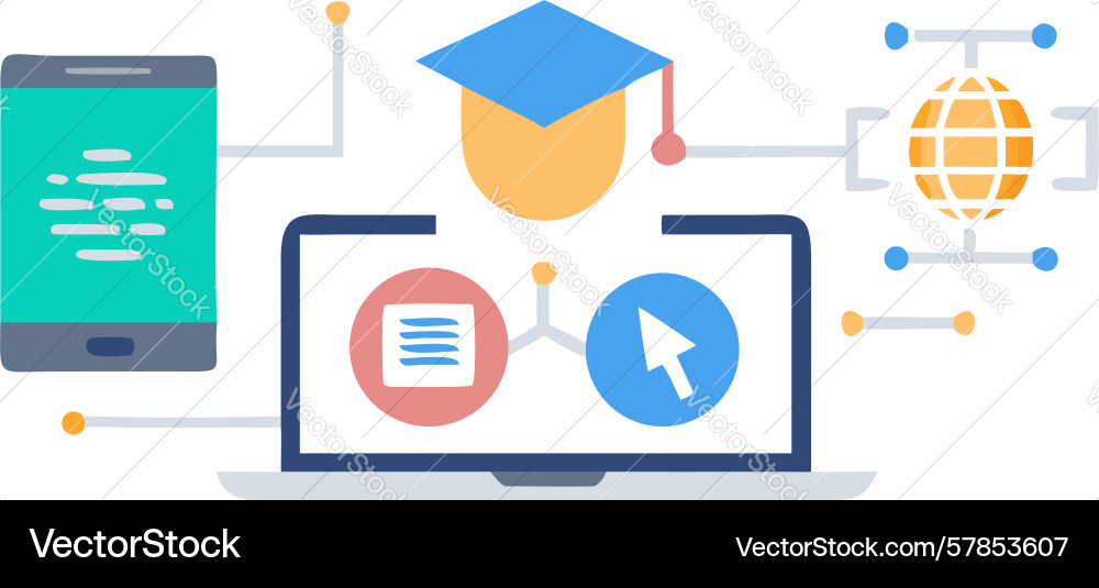 Brain with multiple generating ideas design vector image