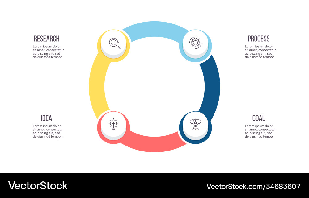 Business Circle Chart Data Visualization vector image