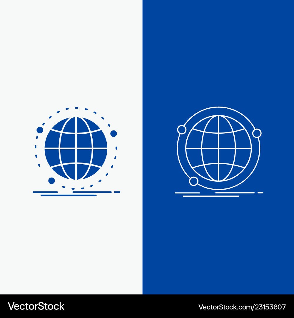 Data global internet network web line and glyph Data global internet network web line and glyph Vector Image