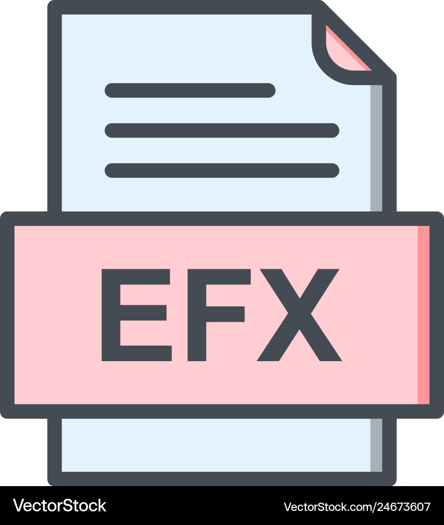 Efx file document icon Vector Image