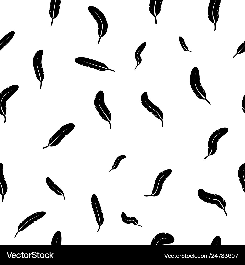 Feather seamless pattern background icon vector image