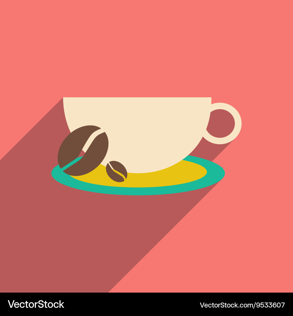 Flat with shadow icon and mobile application Vector Image