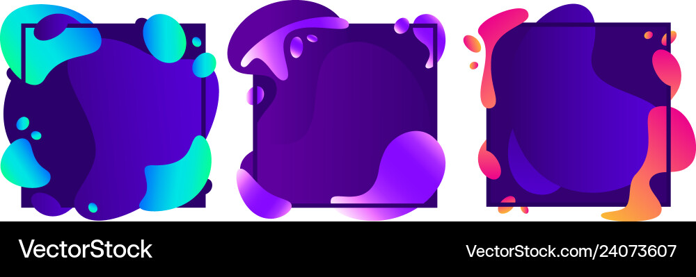 Fluid Gradient Abstract Shapes vector image