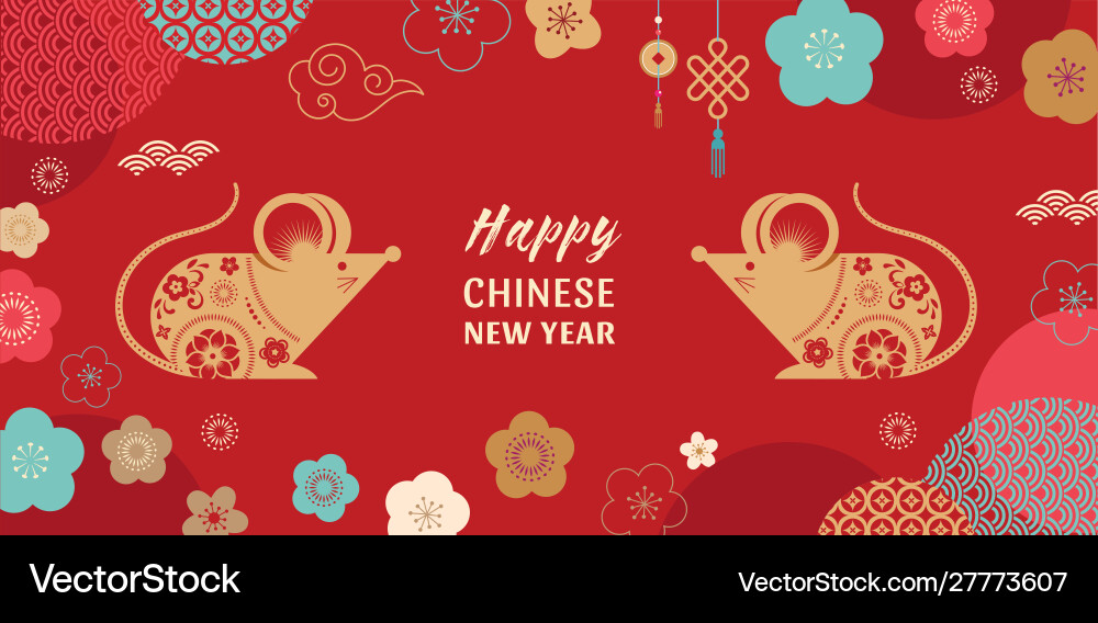 Frohes chinesisches neues Jahr Design 2020 rat zodiac Frohes chinesisches neues Jahr Design 2020 rat zodiac vektorbild