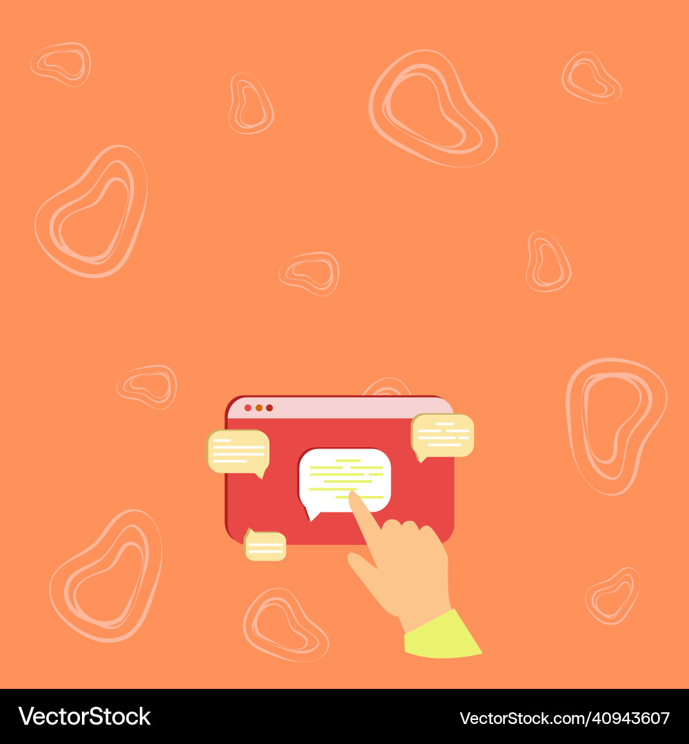 Hand showing graph growth pointing web browser Hand showing graph growth pointing web browser Vector Image