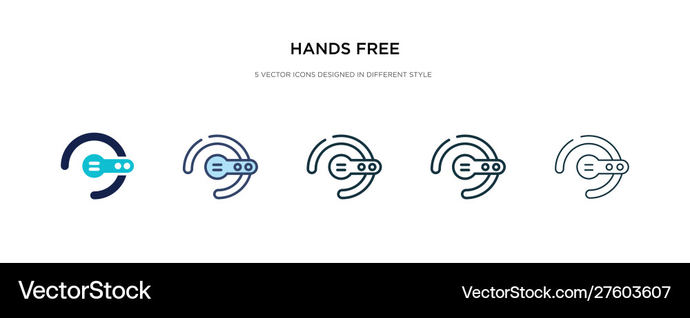 Hands free icon in different style two colored vector image