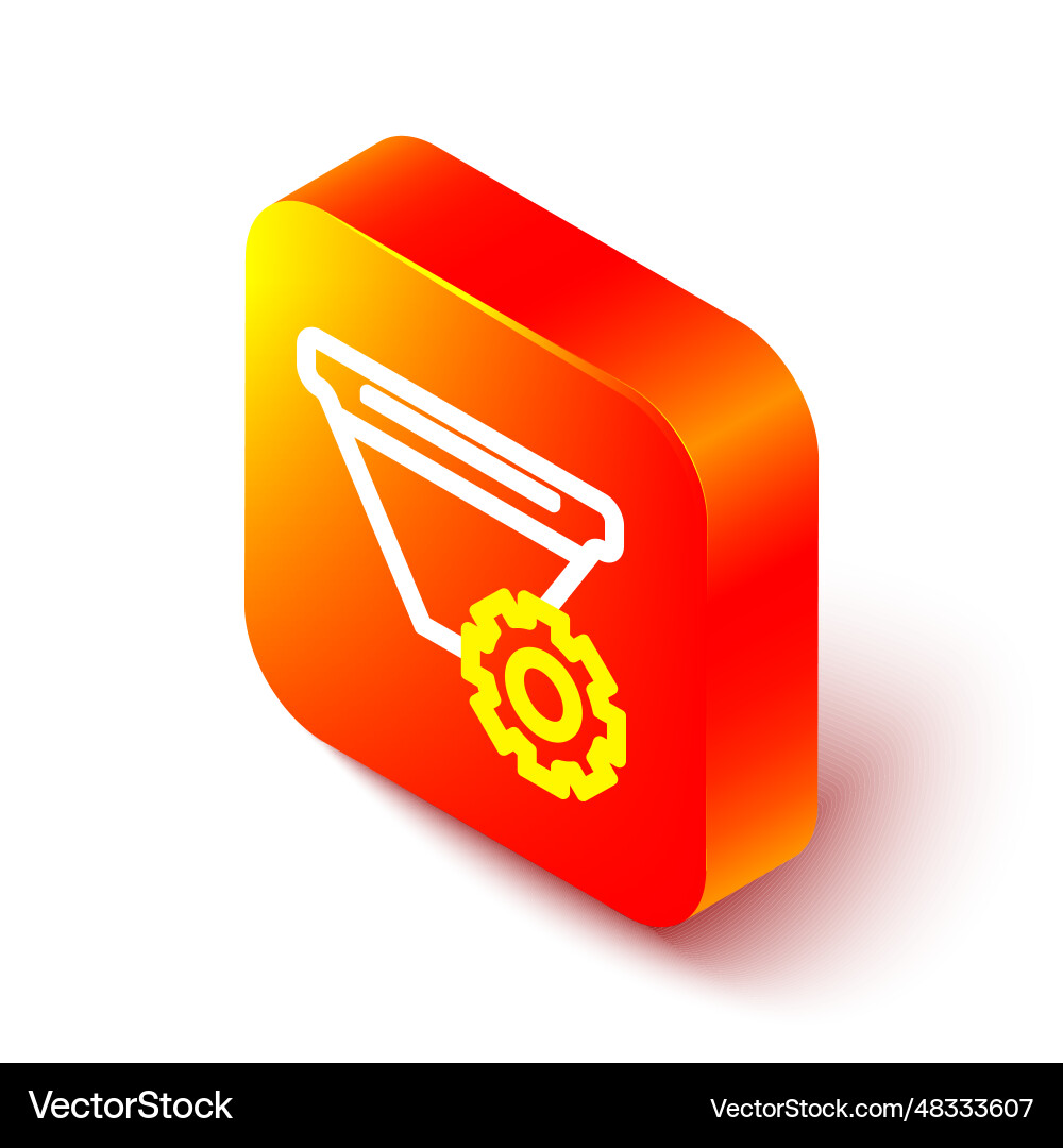 Isometric line filter setting icon isolated Isometric line filter setting icon isolated vector image