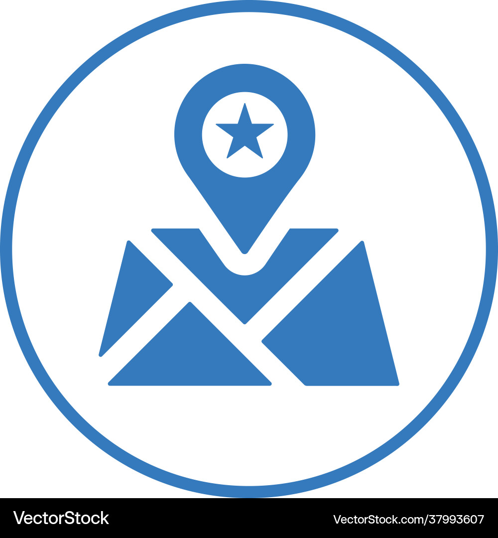 Location map navigation icon blue color version vector image