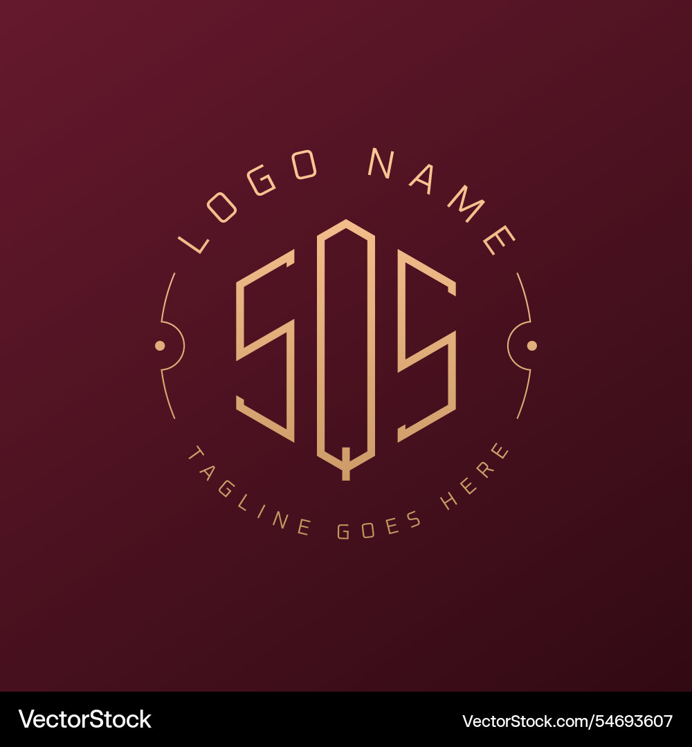 Luxus sqs Logo Design eleganter Buchstabe Luxus sqs Logo Design eleganter Buchstabe vektorbild