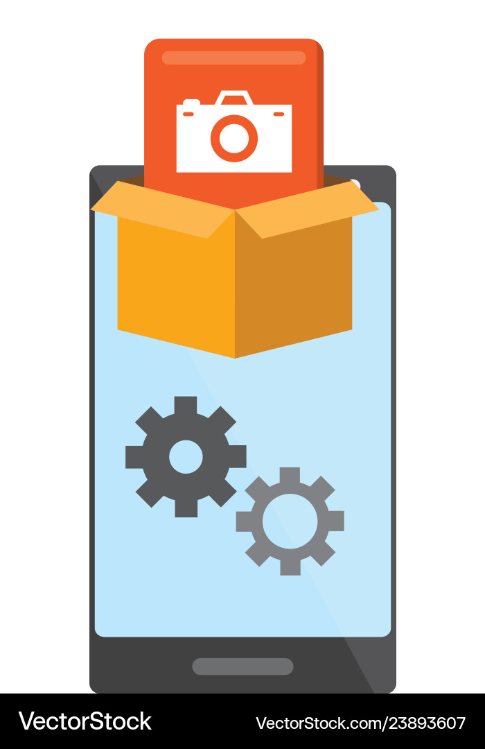 Mobile app development vector image
