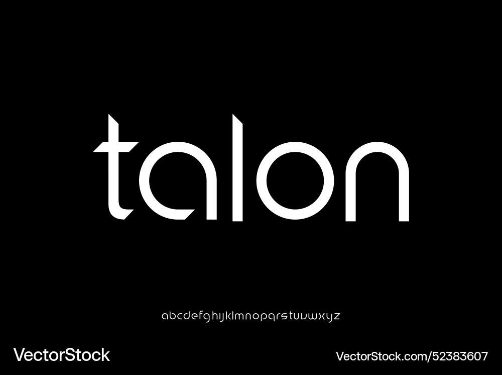 Modern sharp talon alphabet display font Modern sharp talon alphabet display font vector image