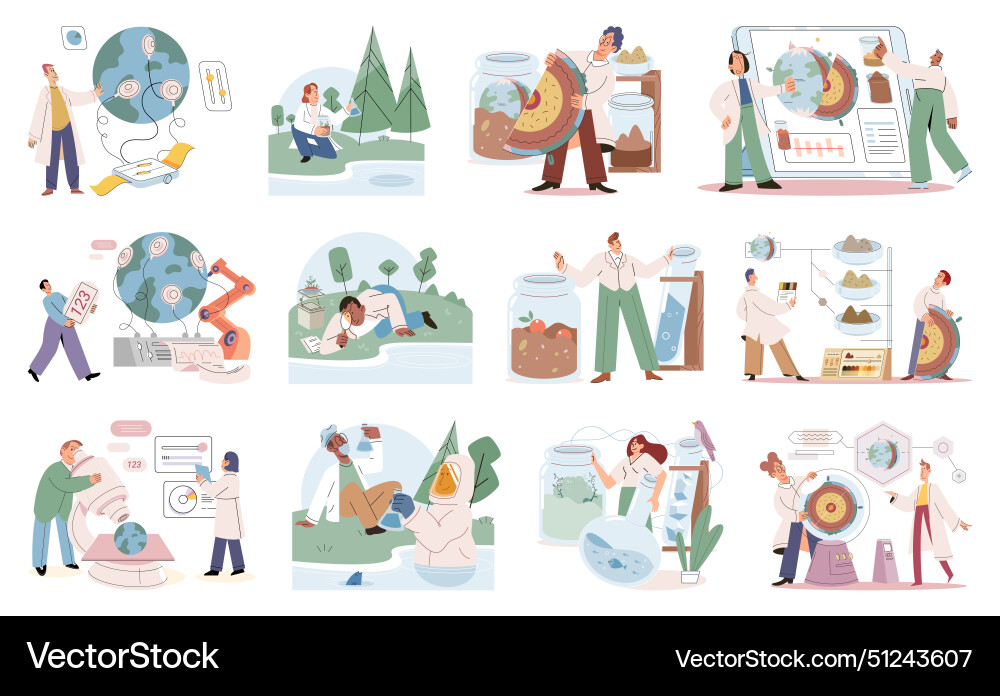 Nature science learning from natures patterns Vector Image