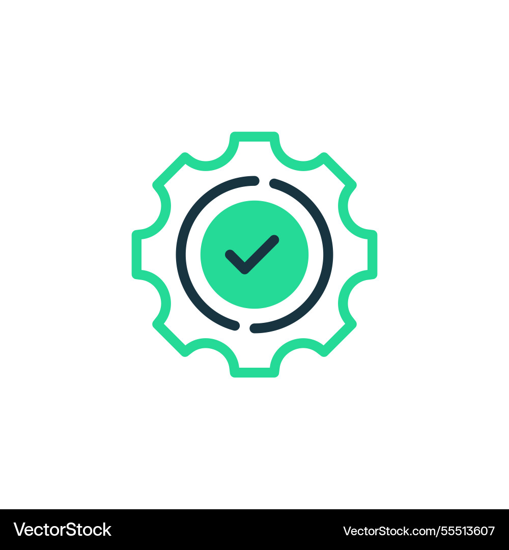 Quality control two tone color icon linear style Quality control two tone color icon linear style vector image
