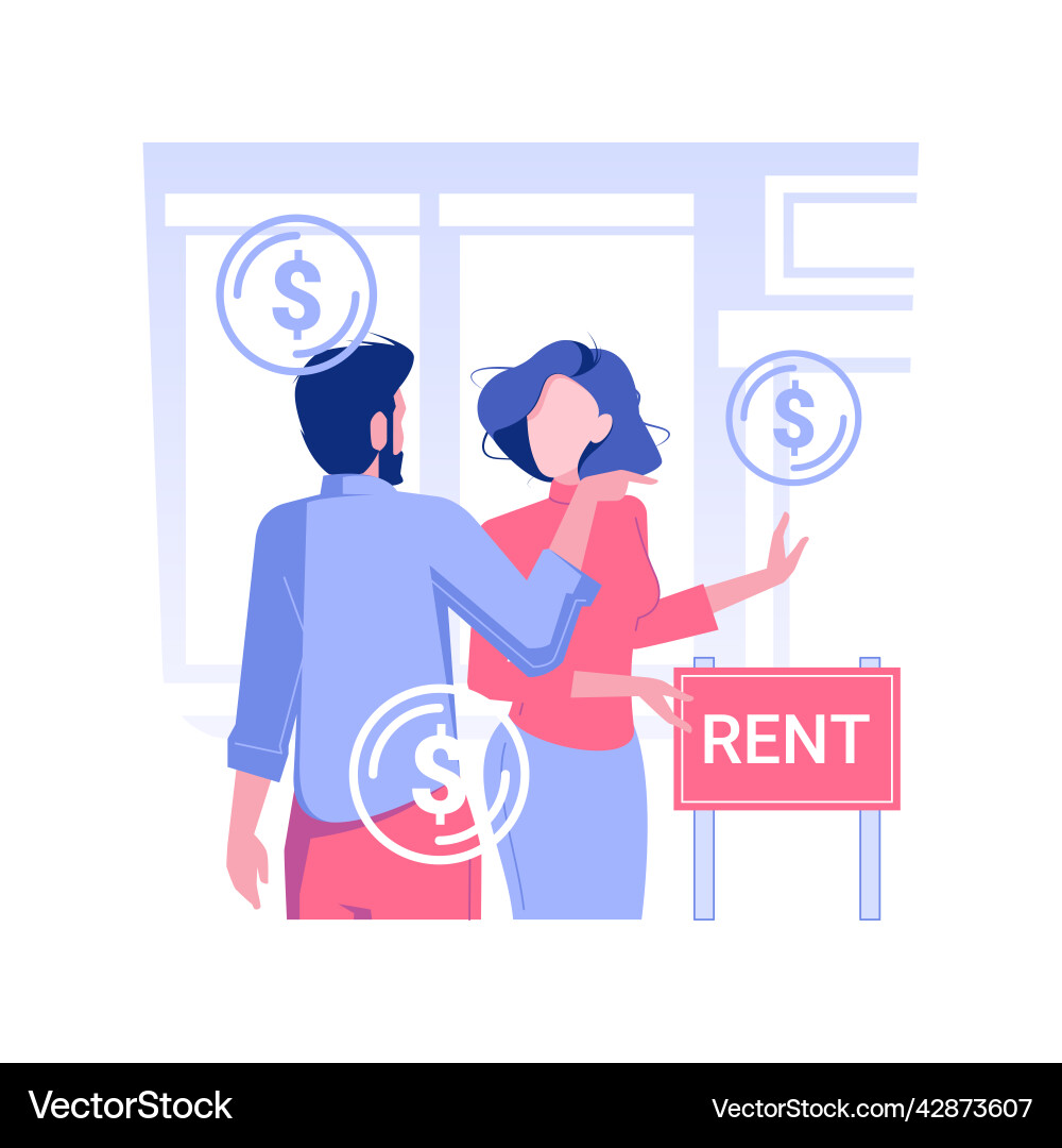 Renting a retail property isolated concept Vector Image