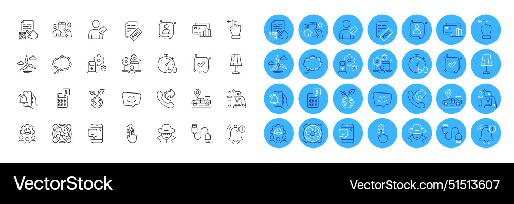 Save planet fraud and touchscreen gesture line Vector Image