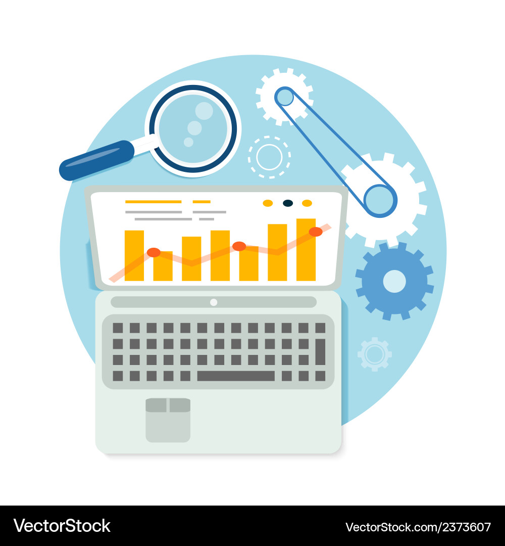 Seo optimization programming process vector image