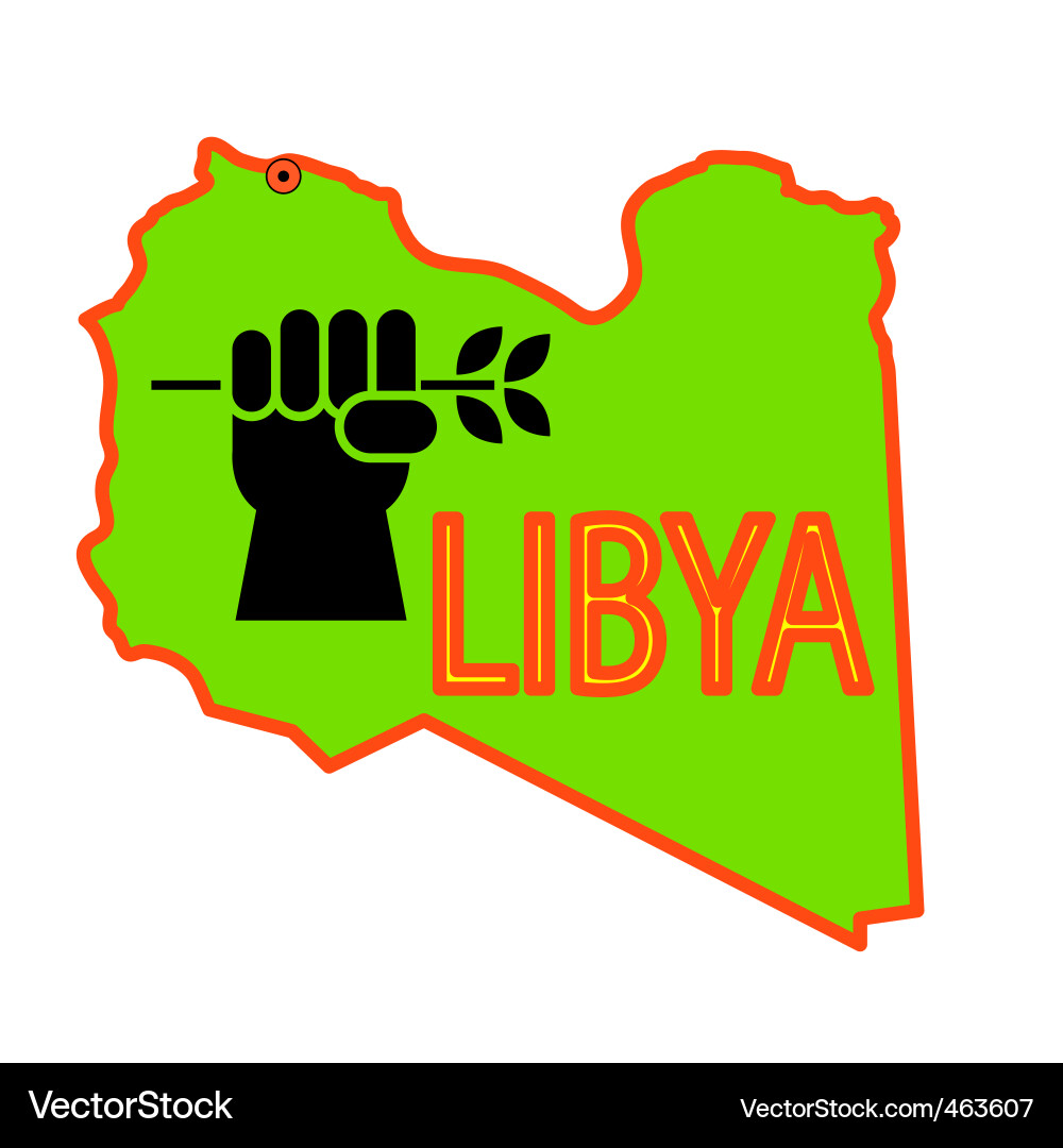 Stop military operations in libya Vector Image