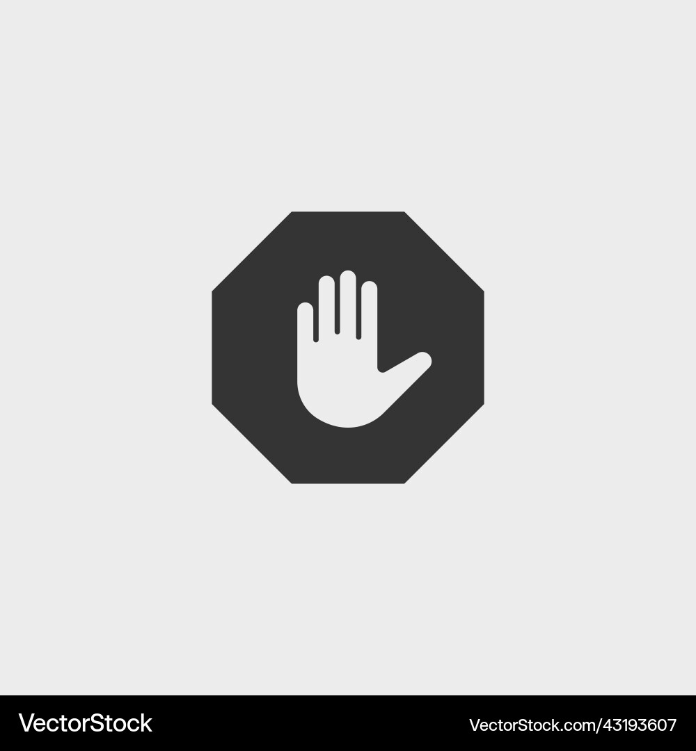 Stop or interrupt simple icon Vector Image