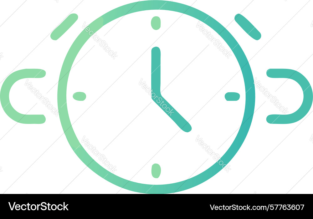 Stylish clock icon for time management design Vector Image