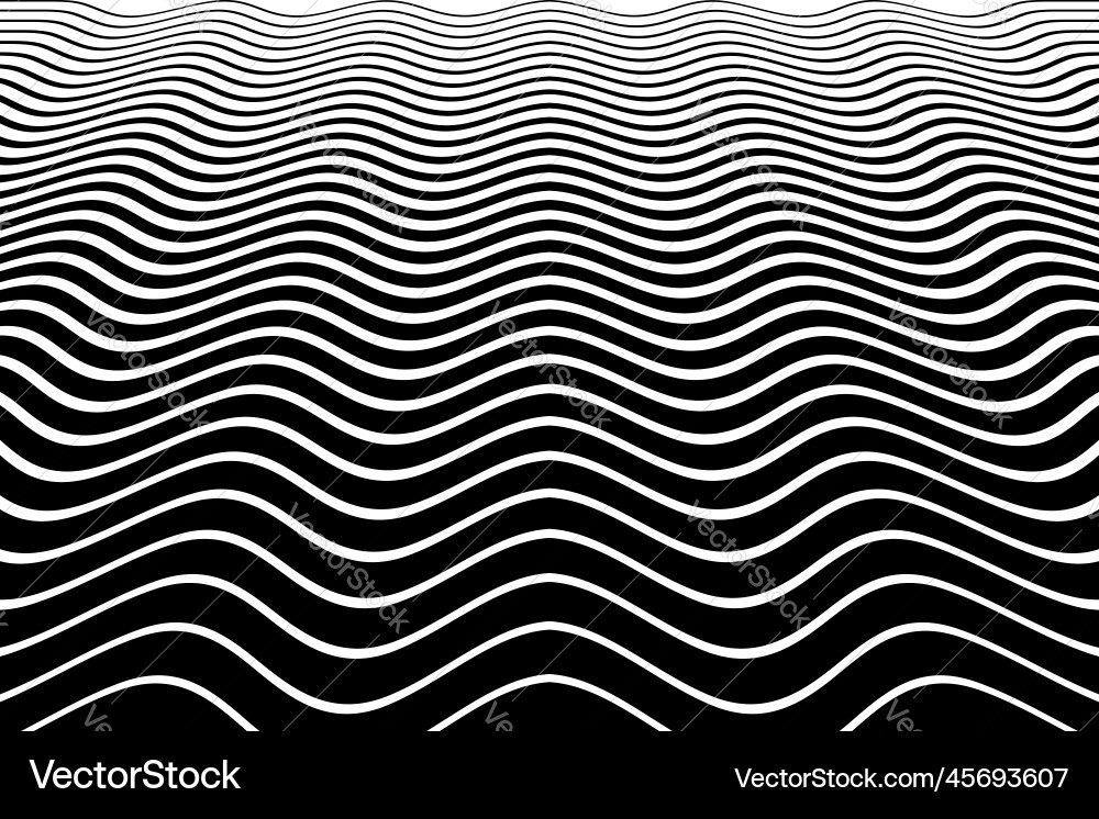 Wavy lines halftone pattern vector image