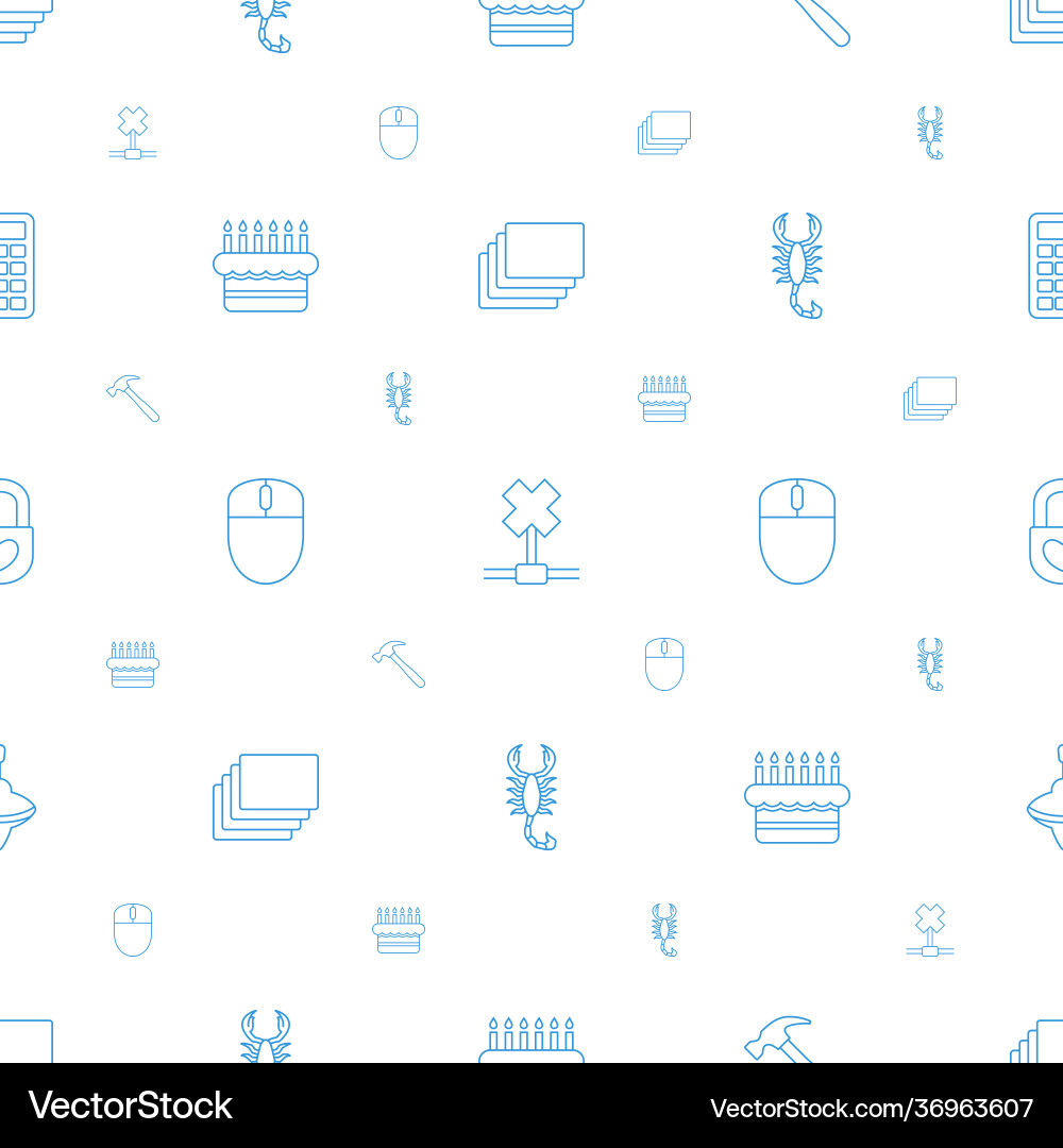 Web icons pattern seamless white background vector image