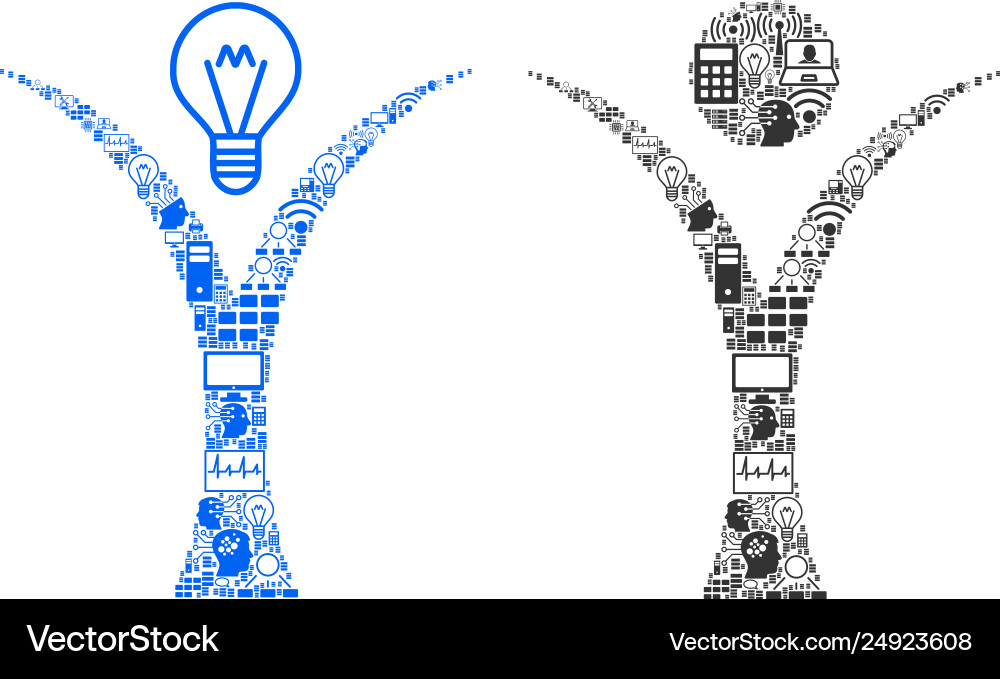 Abstract man composition icon for bigdata Abstract man composition icon for bigdata vector image