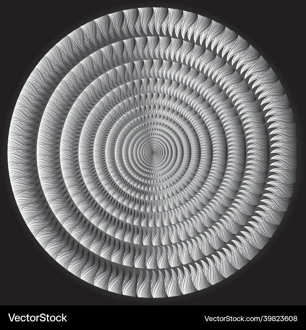 Abstract round concentric pattern with ethnic Abstract round concentric pattern with ethnic Vector Image