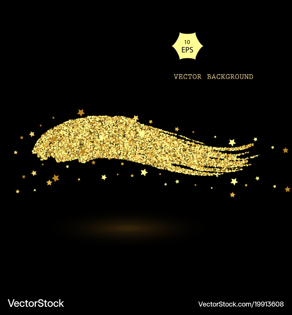 Abstract shiny color gold design element vector image