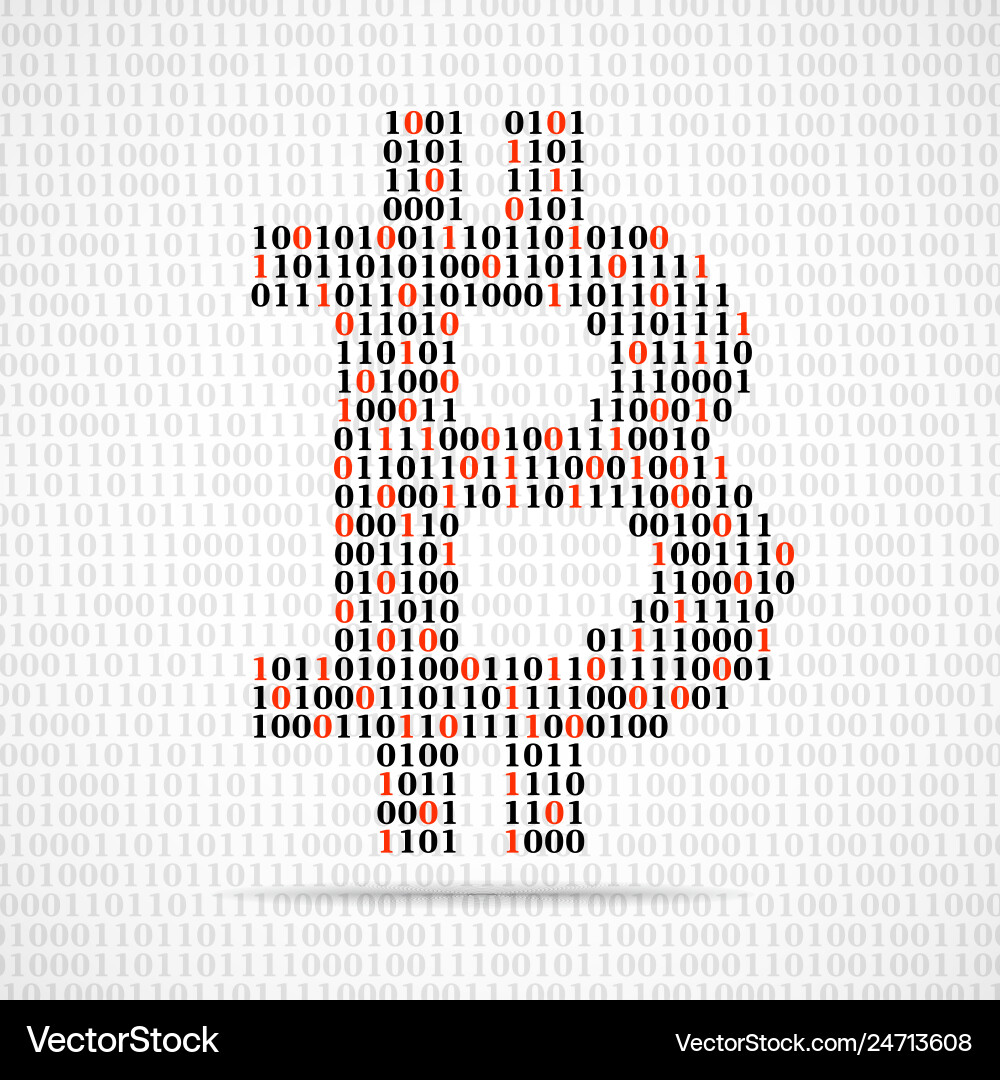 Abstract sign bitcoin of binary code Abstract sign bitcoin of binary code Vector Image