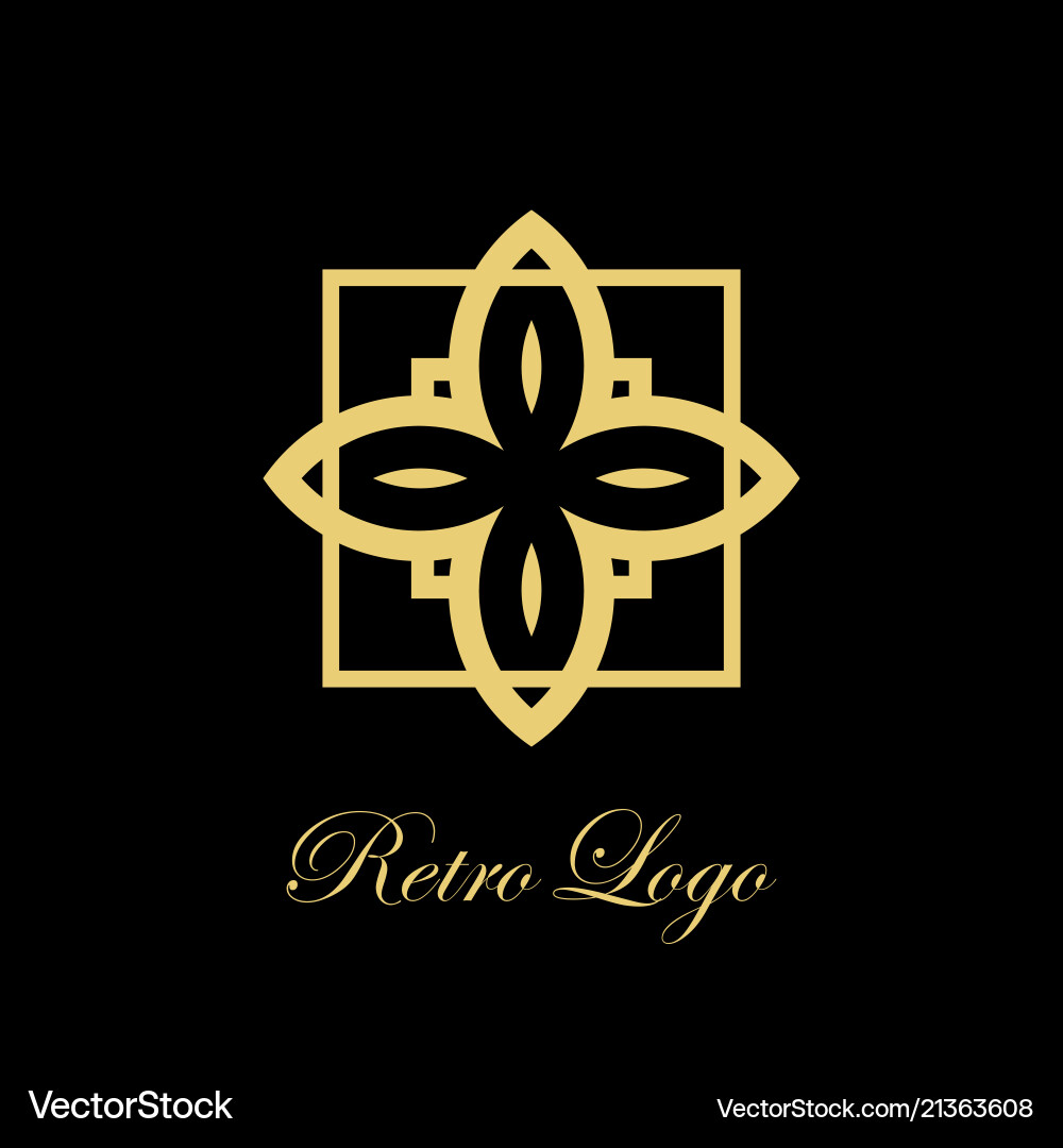 Art deco logo Art deco logo vector image