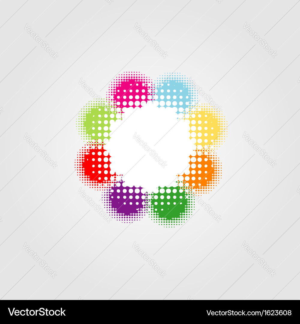 Background with halftone pattern vector image