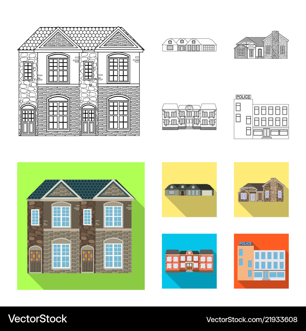 Building and front symbol Vector Image