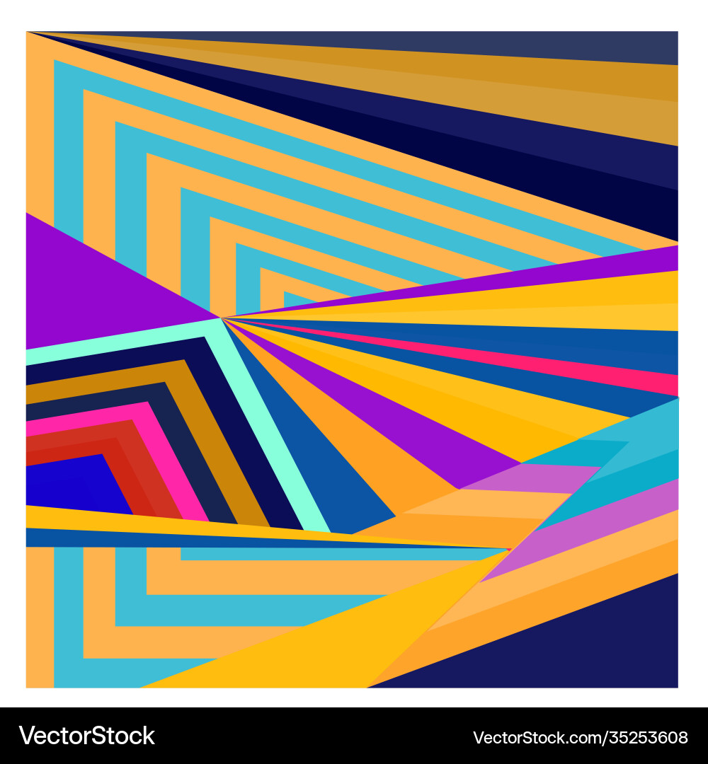 Colorful geometric and curve background pattern Vector Image